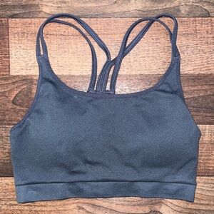 Zella Charcoal Strappy Sports Bra
